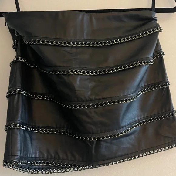Haute Hippie Leather Mini Skirt
